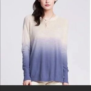 Blue ombré tulip back banana republic sweater